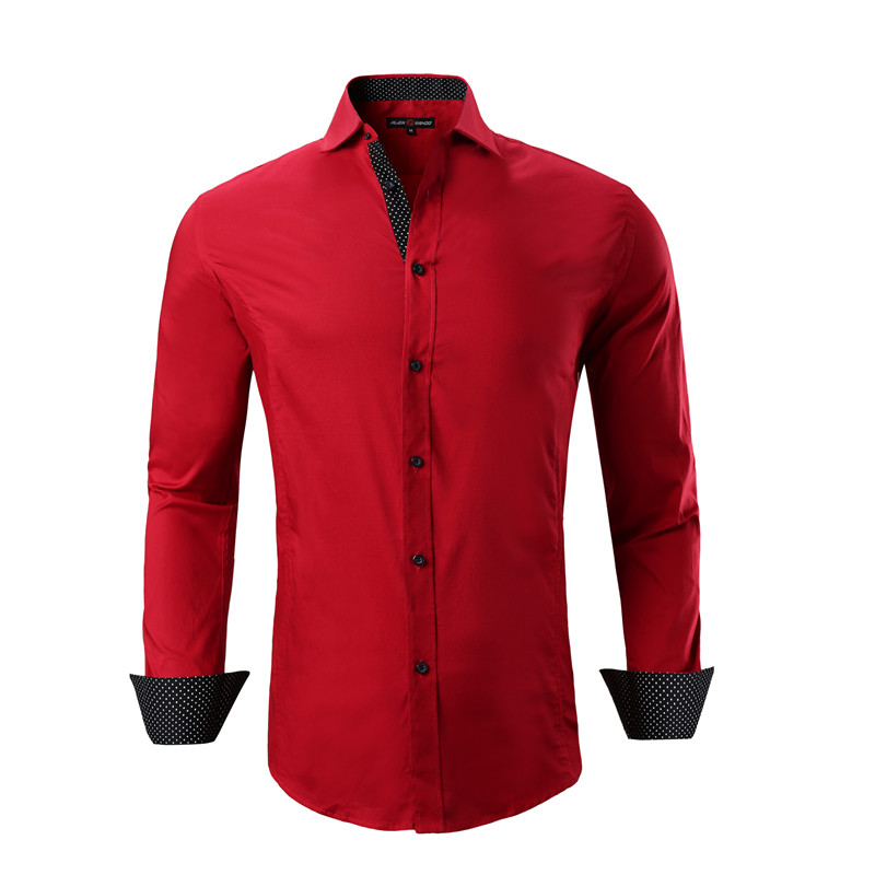 Soild Red Dress Mens Shirt - Yiwu Warhorse Garment Co., Ltd.