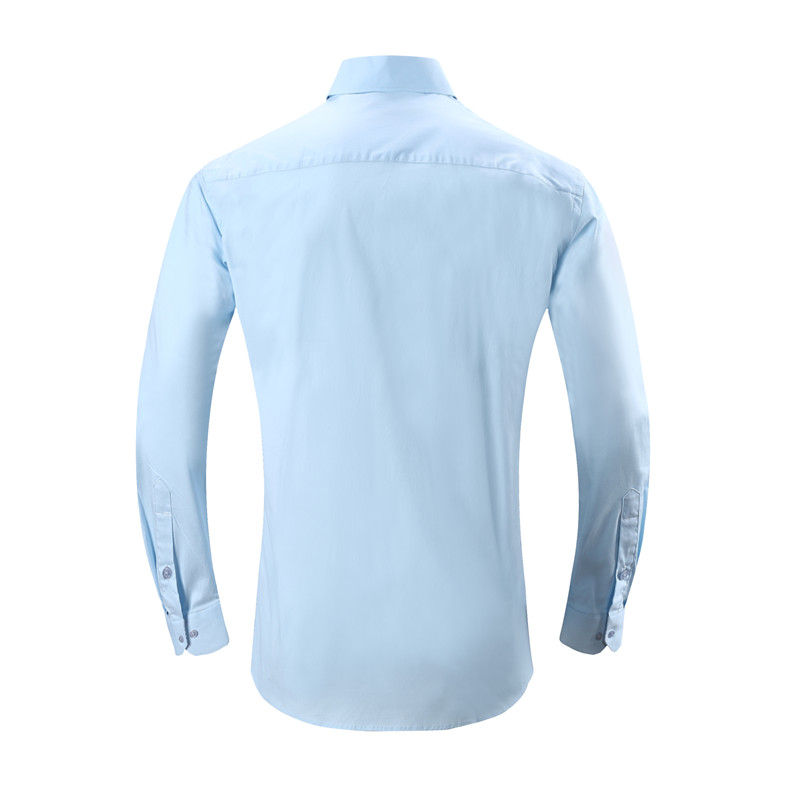 Light Blue Men Trendy Dress Shirt - Yiwu Warhorse Garment Co., Ltd.