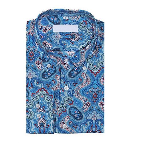 Men's Long Sleeve Print Shirt-V501