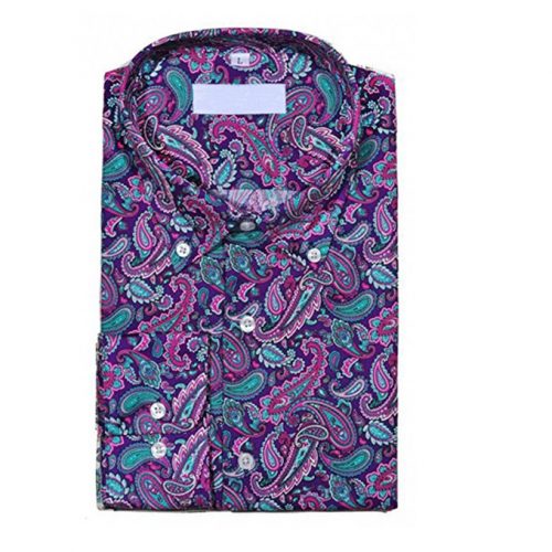 Men's Long Sleeve Print Shirt-V601